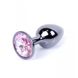 Анальна пробка з каменем Plug-Jewellery Dark Silver PLUG-Rose розмір S - зображення 1