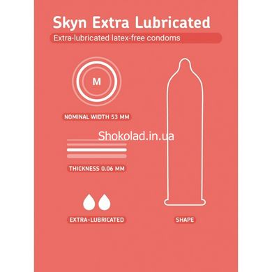 Презервативи безлатексні Skyn Extra Lubricated, з додатковим мастилом (ціна за пачку, 10 шт.) - картинка 2