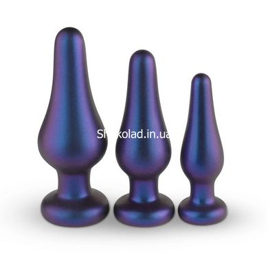 Набор из трех анальных пробок Hueman, фиолетовые - картинка 4
