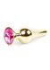 Анальная пробка с розовым камнем Plug-Jewellery Gold BUTT PLUG- Pink - изображение 8