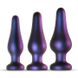 Набор из трех анальных пробок Hueman, фиолетовые - изображение 1