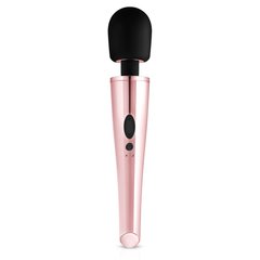 Вібратор-мікрофон Rosy Gold, силіконовий, рожево-чорний, 30 см - картинка 1