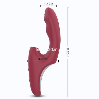 Подвійний вібратор Wibrator-Silicone Vibrator USB 7+7+7 функцій - картинка 6