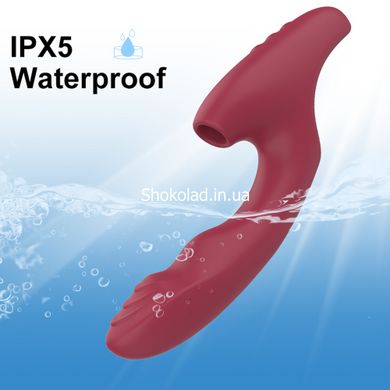 Подвійний вібратор Wibrator-Silicone Vibrator USB 7+7+7 функцій - картинка 5