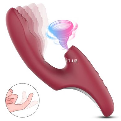 Подвійний вібратор Wibrator-Silicone Vibrator USB 7+7+7 функцій - картинка 1