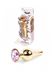 Анальна пробка з рожевим каменем Plug-Jewellery Gold BUTT PLUG-Rose - зображення 1