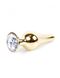 Анальная пробка с камнем Plug-Jewellery Gold BUTT PLUG- Clear - изображение 2