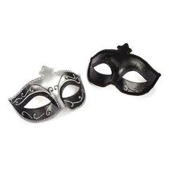 Набір карнавальних масок "таємниця маски", Черный / Серый - картинка 1
