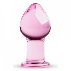 Пробка стекло розовая Gildo Pink Glass Buttplug No. 26 - картинка 1