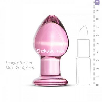 Пробка стекло розовая Gildo Pink Glass Buttplug No. 26 - картинка 3