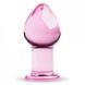 Пробка скло рожева Gildo Pink Glass buttplug No. 26, Рожевий - зображення 1