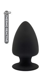 Анальная пробка Dream Toys Premium Silicone Plug термоактивная, черная - картинка 1