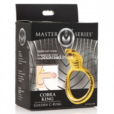 Эрекционное кольцо на пенис Cobra King золотистое - картинка 4