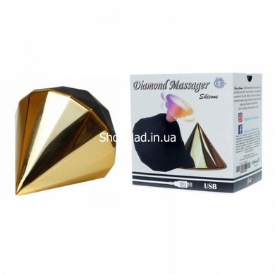 Вакуумний стимулятор клітора Diamond Air Massager USB 7 Function золотий - картинка 3