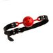 F61429 Кляп из экокожи Loveshop Latex BREATHABLE BALL GAG BLACK/RED - изображение 1