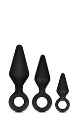 Набор анальных пробок LUXE WEARABLE NIGHT RIMMER KIT BLACK - картинка 1