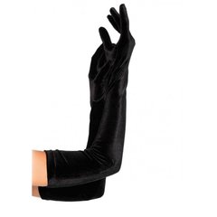 Сексуальні рукавички Stretch Velvet Opera Length Gloves від Leg Avenue, чорні
