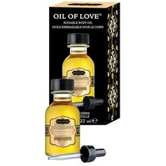 Съедобное масло для поцелуев Kamasutra OIL OF LOVE Vanilla Creme 22 ML - картинка 1