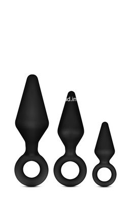 Набор анальных пробок LUXE WEARABLE NIGHT RIMMER KIT BLACK - картинка 1