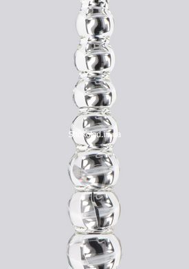 Фаллоимитатор из шариков Frozen Fountain стеклянный, прозрачный, 22 х 3.5 см - картинка 2