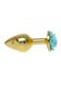 Анальная пробка с голубой розой Plug-Jewellery Gold PLUG ROSE- Light Blue - изображение 4