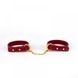 Браслет-наручники итальянская кожа, красный, UPKO - изображение 3