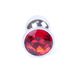 Анальная пробка с камнем Plug-Jewellery Silver PLUG- Red размер S - изображение 2