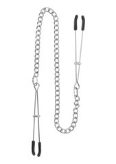 Затискачі на соски з ланцюжком Taboom Tweezers With Chain, сріблясті - картинка 1