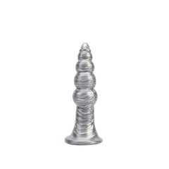 Анальная пробка на присоске S Chisa Colt Bisley серебряная, 10.5 см х 2.8 см - картинка 1