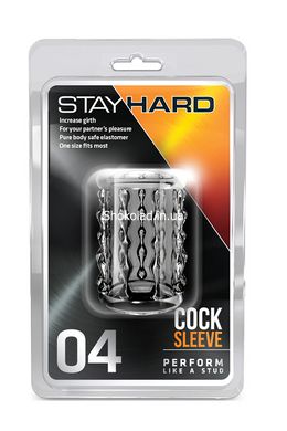 Насадка STAY HARD - COCK SLEEVE 04, CLEAR - картинка 2