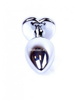 Анальная пробка Plug-Jewellery Silver Heart PLUG- Light Blue - картинка 9