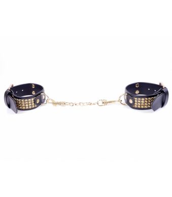 Наручники Fetish Boss Series Handcuffs with cristals 3 cm Gold - картинка 2
