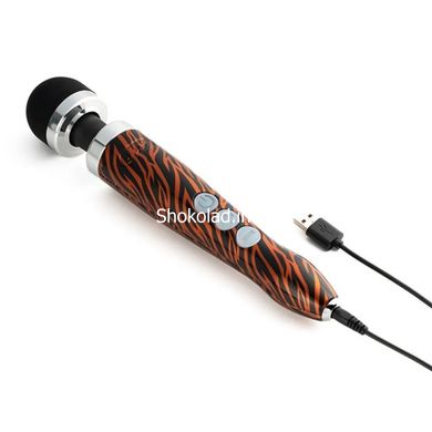 Масажер-мікрофон Doxy Die Cast 3R Wand Vibrator Tiger, тигровий - картинка 3