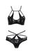 Комплект белья с декоративными эллементами NAVEL SET black S/M - Passion - изображение 3