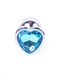Анальная пробка Plug-Jewellery Silver Heart PLUG- Light Blue - изображение 8