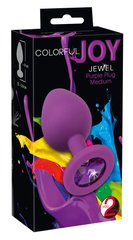 Анальная пробка с камнем You2Toys Colorful Joy Jewel Purple Plug Medium - картинка 1