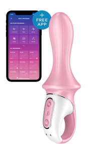 Надувной анальный смарт вибратор SATISFYER AIR PUMP BOOTY 5 CONNECT APP RED - картинка 1