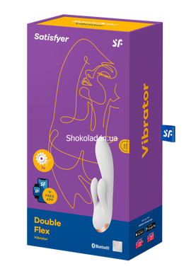 Подвійний смарт-вібратор SATISFYER DOUBLE FLEX WHITE - картинка 7