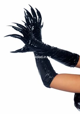 Виниловые перчатки с когтями Leg Avenue Vinyl claw gloves M - картинка 2