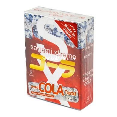 Супертонкие латексные презерваивы Sagami Xtreme Cola flavor 3 шт - картинка 3