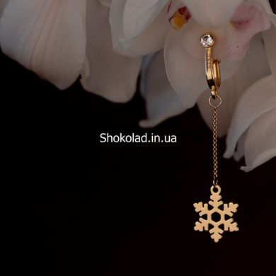 Прикраси для клітора та статевих губ non-pierced clitoral jewelry dangle with snowflake UPKO - картинка 2