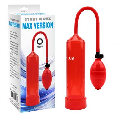 Помпа Max Version Penis Pump, Red, Червоний - картинка 1