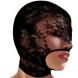 Кружевная маска на голову Master Series с открытым ртом, черная - изображение 1