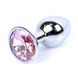 Анальная пробка с камнем Plug-Jewellery Silver PLUG- Rose размер S - изображение 2