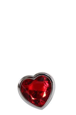 Анальний корок з каменем A&E RED HEART GEM ANAL PLUG SMALL - картинка 4