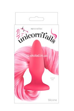 Анальная пробка с хвостом пони, Unicorn Tails, NS Novelties pink - картинка 2