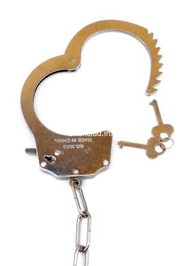 Наручники белый металл с мехом plush handcuffs - картинка 3
