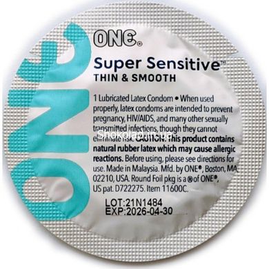 Презервативи One Super Sensitive Дизайн Перо, 5 штук - картинка 1