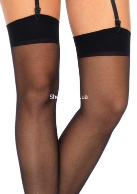 Панчохи сексуальні One Size Dex Sheer Stockings від Leg Avenue, чорні - картинка 2