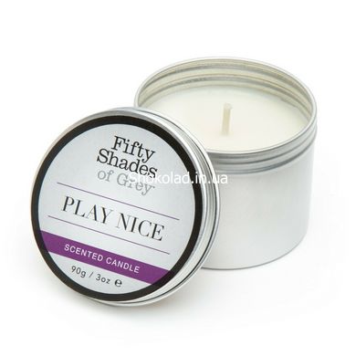 Ароматическая свеча Fifty Shades of Gray Play Nice Vanilla Candle с ароматом ванили, 90 г - картинка 1